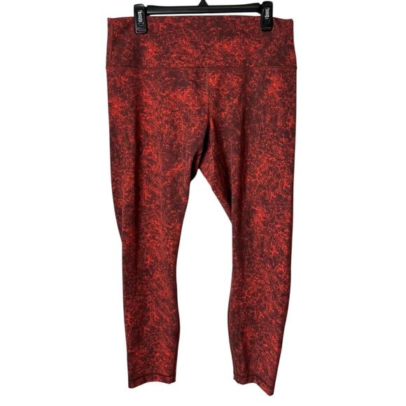 Lululemon Women's Wunder Train HR Tight 25" Autumn Red Print Size 14 - Picture 1 of 5